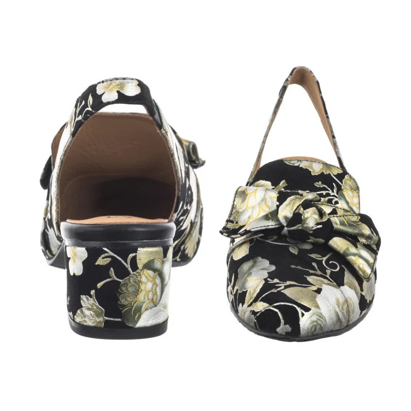 Maciejka Czarne w Kwiaty Złote N6539-44/00-1 (MA1206-e) kingad