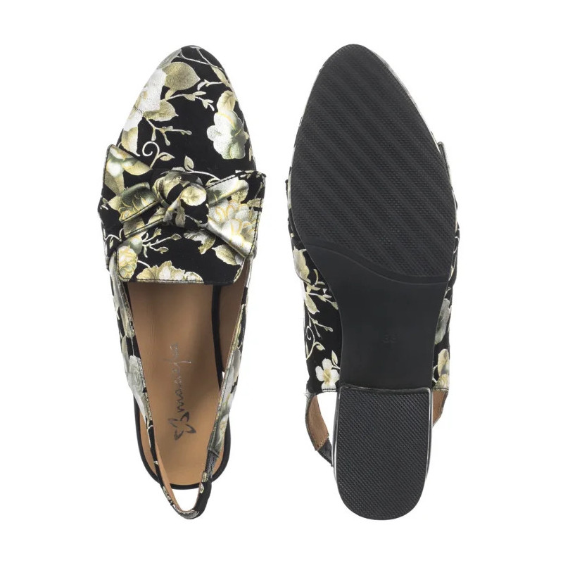 Maciejka Czarne w Kwiaty Złote N6539-44/00-1 (MA1206-e) kingad