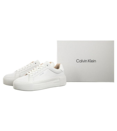 Calvin Klein Ff Cupsole LAce Up W/Ml Lth Triple White HW0HW02118 0K4 (CK510-a) kingad