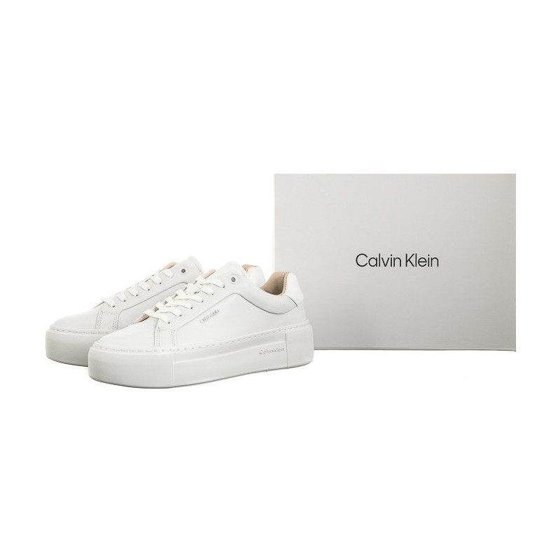 Calvin Klein Ff Cupsole LAce Up W/Ml Lth Triple White HW0HW02118 0K4 (CK510-a) spordijalatsid