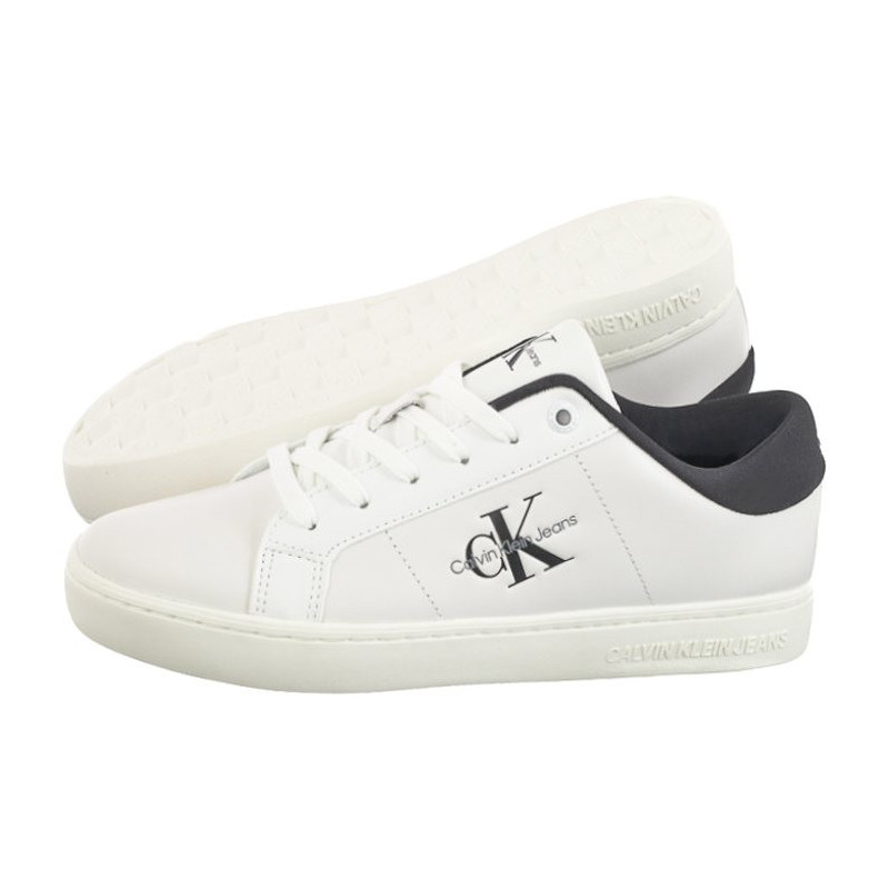 Calvin Klein Classic Cupsole Lowlaceup Lth Wn Bright White/Black YW0YW01444 0GM (CK511-a) spordijalatsid
