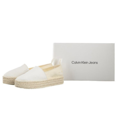 Calvin Klein Platform Espadrille Mix Ml Mtl Creamy White/White YW0YW001622 0F8 (CK513-b) kingad