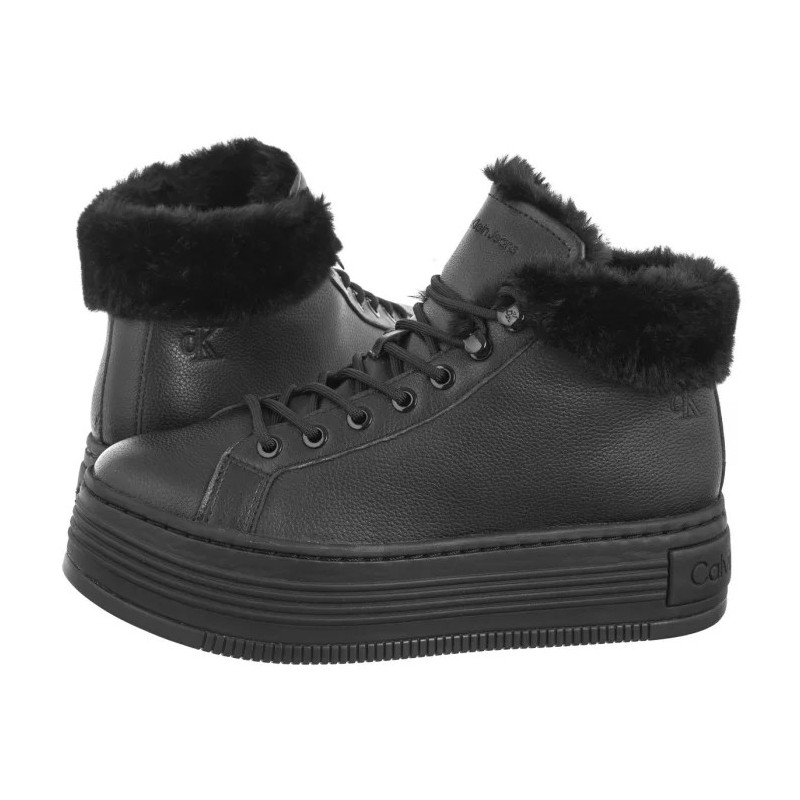 Calvin Klein Bold Platf Low Laceup Mg Lth Triple Black YW0YW01590 0GJ (CK593-a) kingad