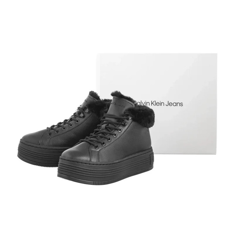 Calvin Klein Bold Platf Low Laceup Mg Lth Triple Black YW0YW01590 0GJ (CK593-a) kingad