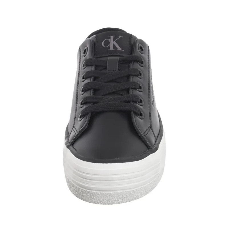 Calvin Klein Bold Vulc Flatf Low Lth In Black/Bright White YW0YW01633 0GM (CK604-b) kingad