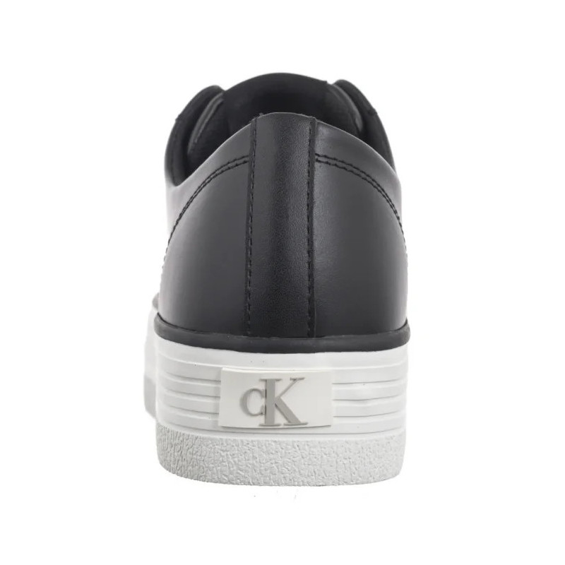 Calvin Klein Bold Vulc Flatf Low Lth In Black/Bright White YW0YW01633 0GM (CK604-b) kingad