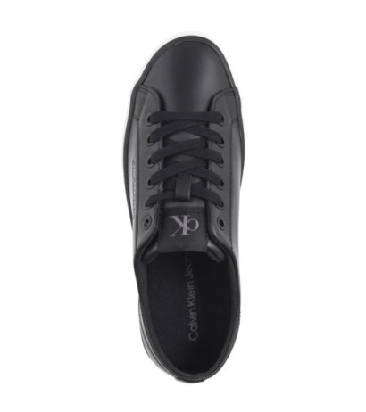 Calvin Klein Bold Vulc Flatf Low Lth In Black/Bright White YW0YW01633 0GM (CK604-b) kingad