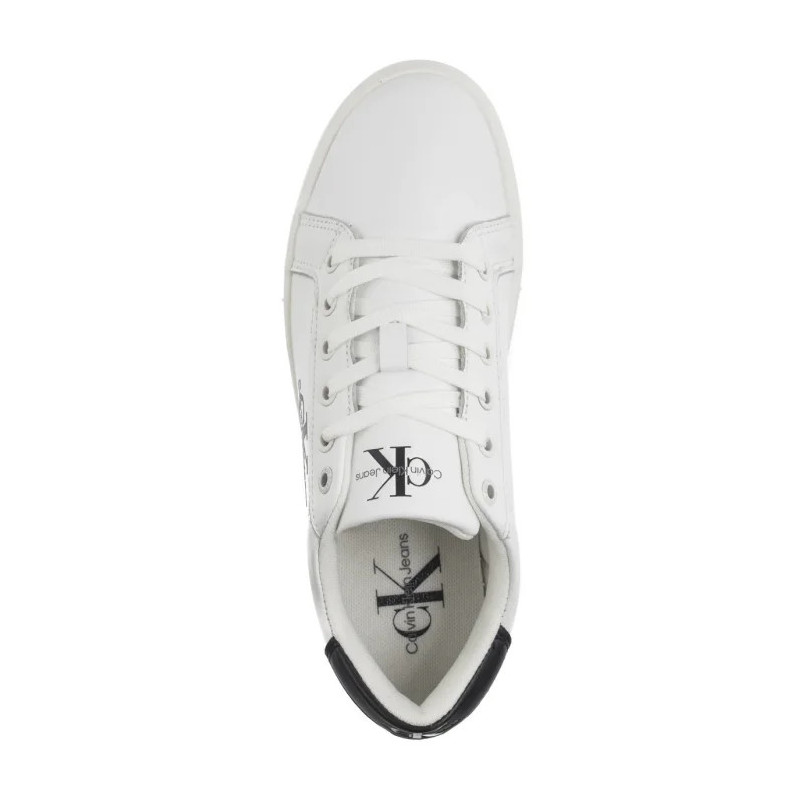 Calvin Klein Classic Cupsole Laceup Bright White/Black YW0YW01269 YBR (CK608-a) kingad