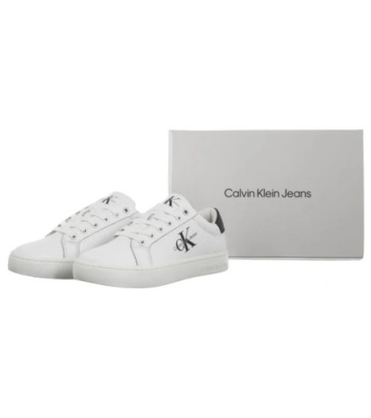 Calvin Klein Classic Cupsole Laceup Bright White/Black YW0YW01269 YBR (CK608-a) kingad