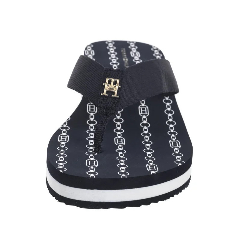 Tommy Hilfiger Im TH Chainprint Midwedge Sandal Space Blue FW0FW08527 DW6 (TH1294-a) kingad