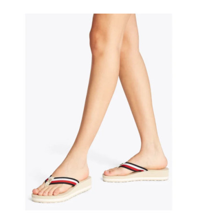 Tommy Hilfiger TH Corp Mid Wedge Beach Sandal Muslin FW0FW08517 ACJ (TH1295-b) kingad