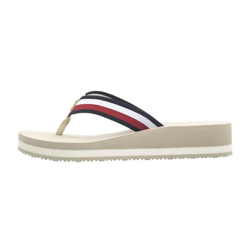 Tommy Hilfiger TH Corp Mid Wedge Beach Sandal Muslin FW0FW08517 ACJ (TH1295-b) kingad