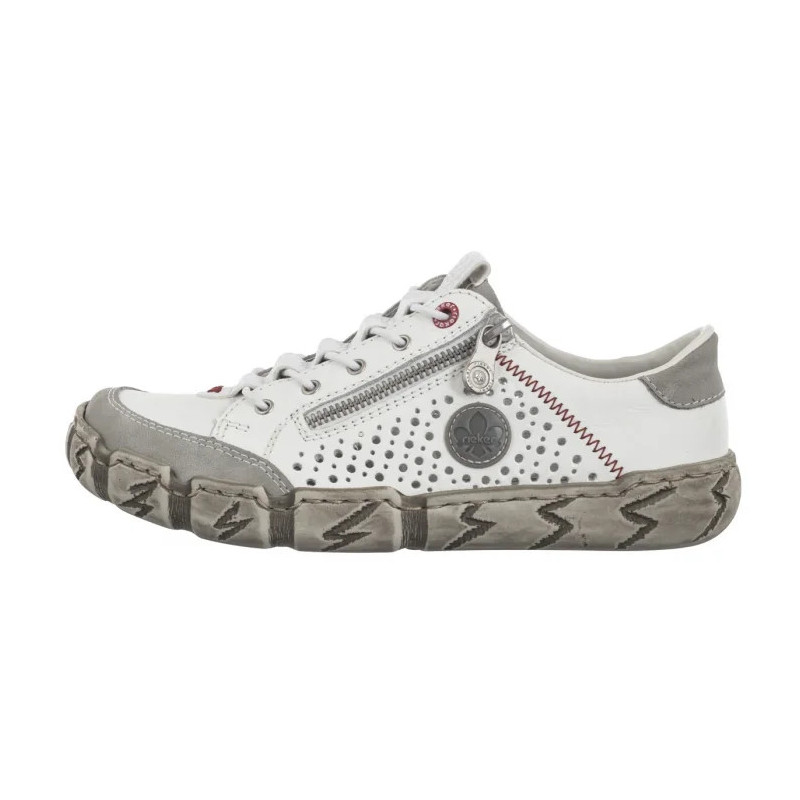 Rieker Białe L0355-80 White (RI239-a) kingad