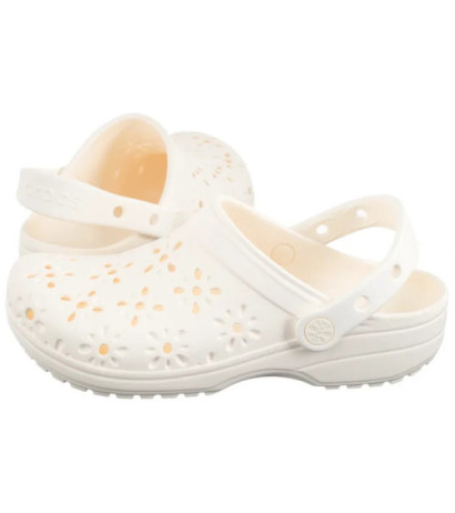 Crocs Classic Floral Cut Out Clog Chalk 210943-0WV (CR345-a) Naiste kingad/klappide klapid