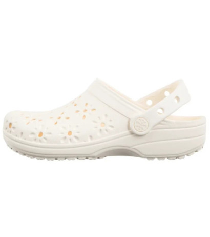 Crocs Classic Floral Cut Out Clog Chalk 210943-0WV (CR345-a) Naiste kingad/klappide klapid