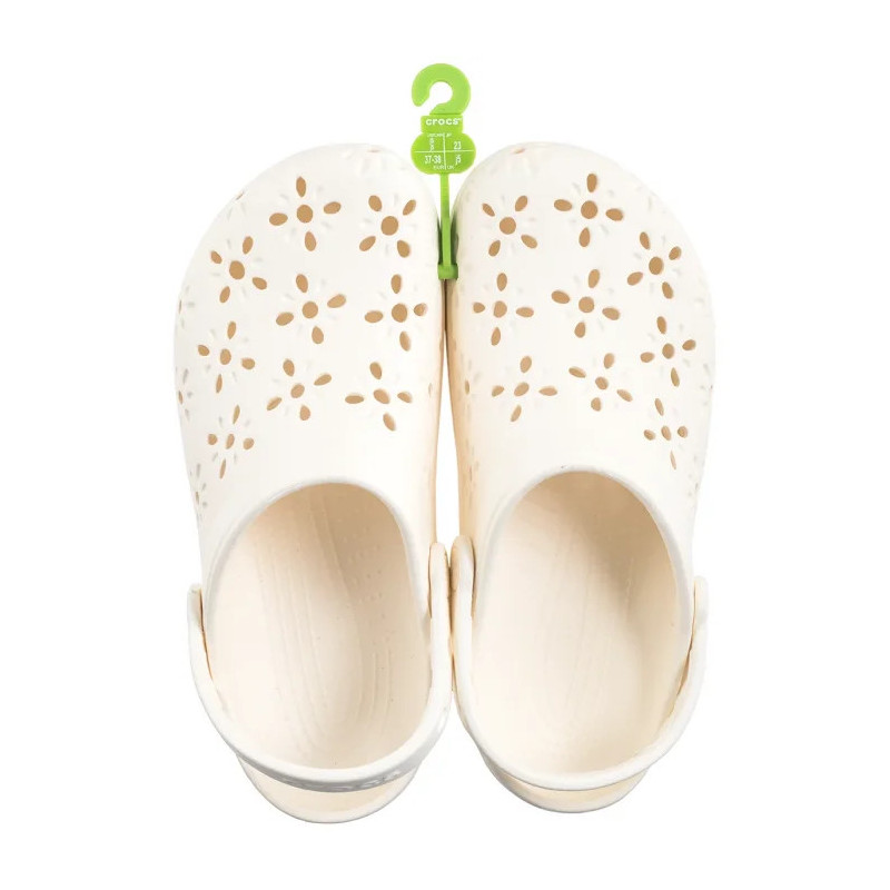 Crocs Classic Floral Cut Out Clog Chalk 210943-0WV (CR345-a) Naiste kingad/klappide klapid