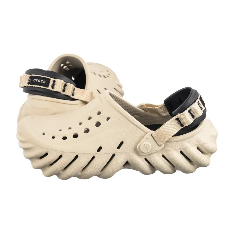 Crocs Echo Clog Bone/Black 207937-2YJ (CR347-a) Naiste kingad/klappide klapid