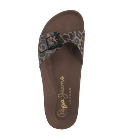 Pepe Jeans Oban Leopard W Dark Brown PLS90612 898 (PE37-a) Naiste kingad/klappide klapid