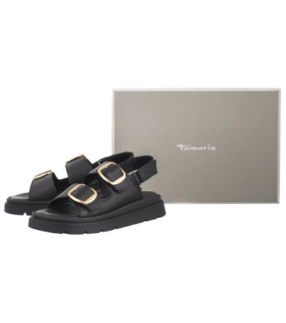 Tamaris Czarne 1-28233-44 003 Black Leather (TM526-a) kingad
