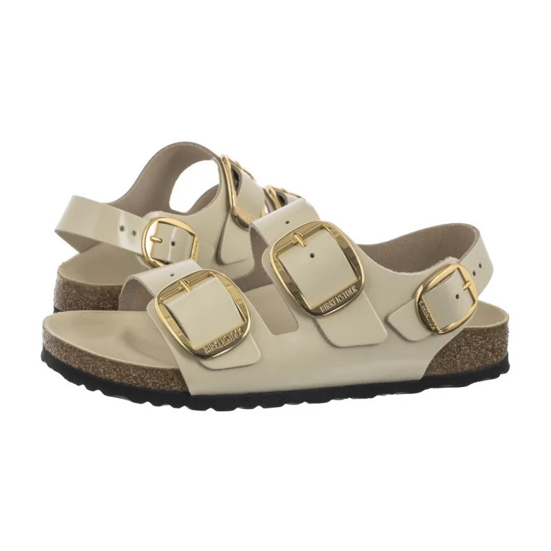 Birkenstock Milano Big Buckle High-Shine Ecru 1025395 (BK287-b) sandaalid