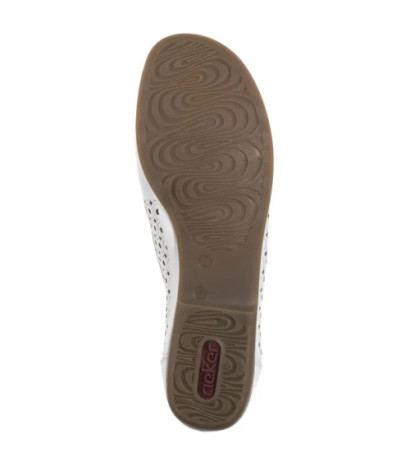 Rieker Białe Ażurowe L6352-80 White (RI249-a) kingad
