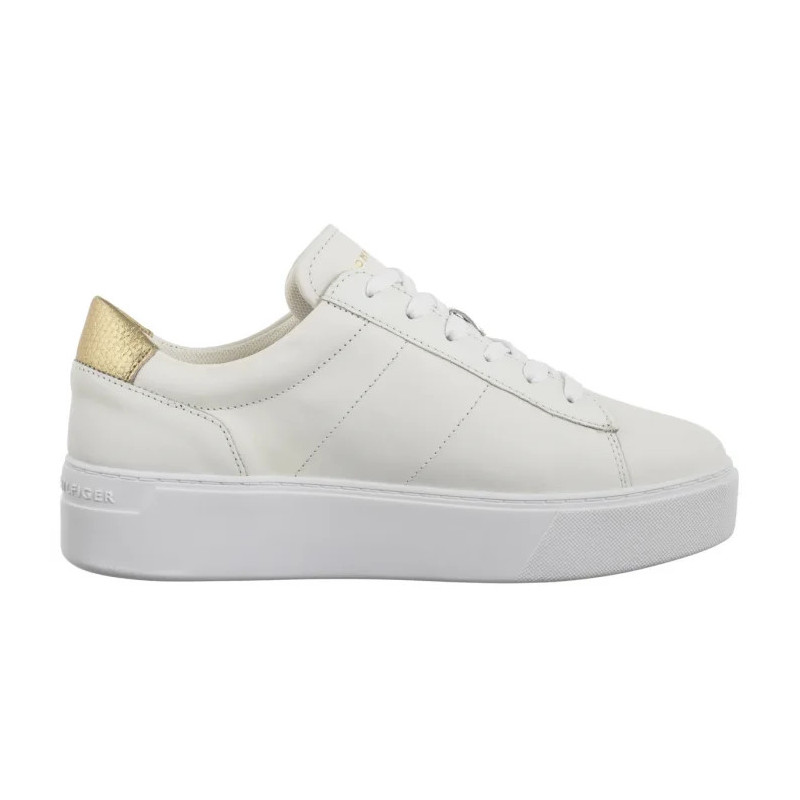 Tommy Hilfiger Platform Court Sneaker Metallics White FW0FW08648 YBS (TH1313-a) kingad