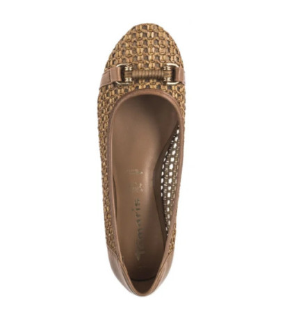 Tamaris Brązowe 1-22138-44 Cognac (TM529-a) baleriinid