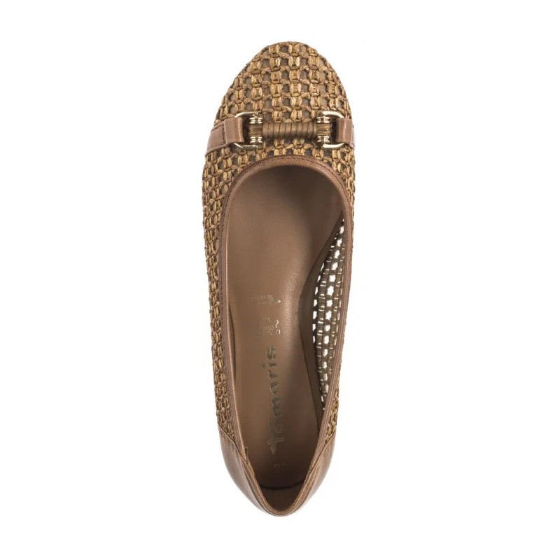 Tamaris Brązowe 1-22138-44 Cognac (TM529-a) baleriinid