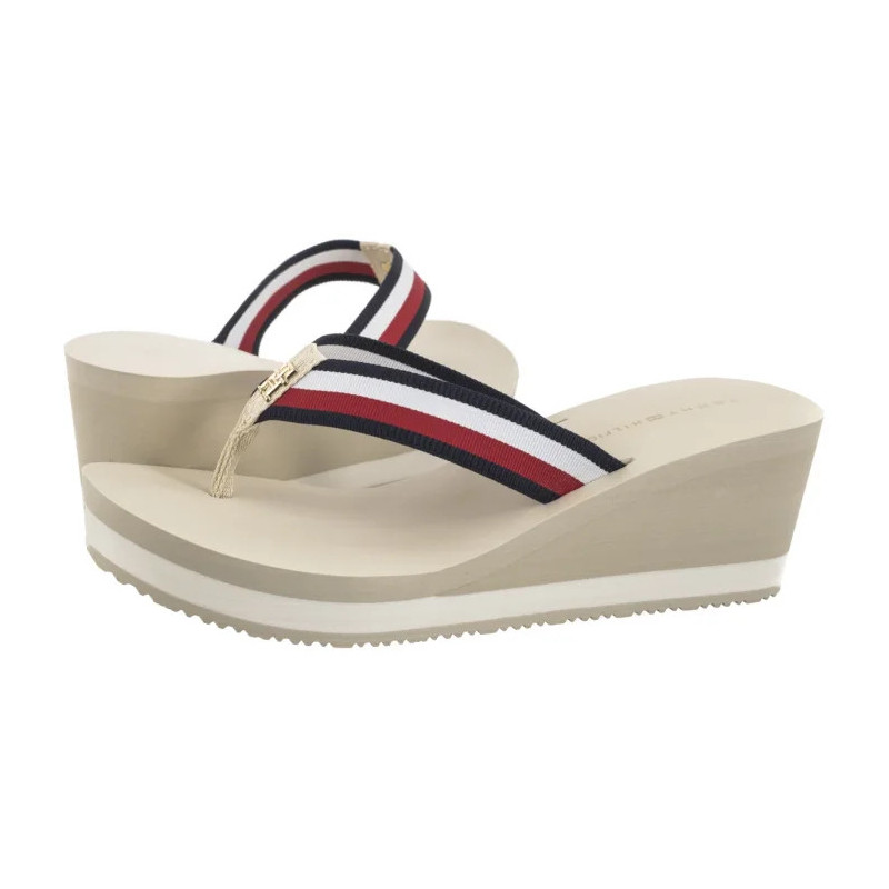 Tommy Hilfiger TH Corporate Wedge Beach Sandal Muslin FW0FW08520 ACJ (TH1314-a) kingad