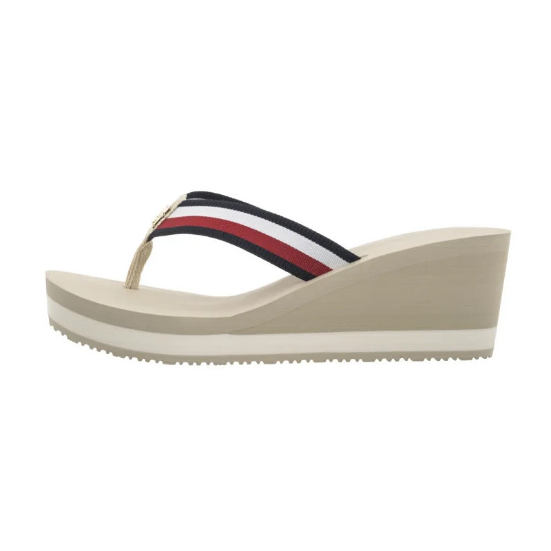 Tommy Hilfiger TH Corporate Wedge Beach Sandal Muslin FW0FW08520 ACJ (TH1314-a) kingad