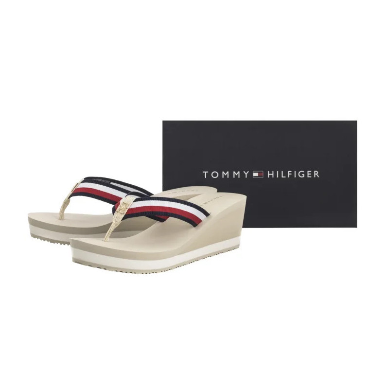 Tommy Hilfiger TH Corporate Wedge Beach Sandal Muslin FW0FW08520 ACJ (TH1314-a) kingad