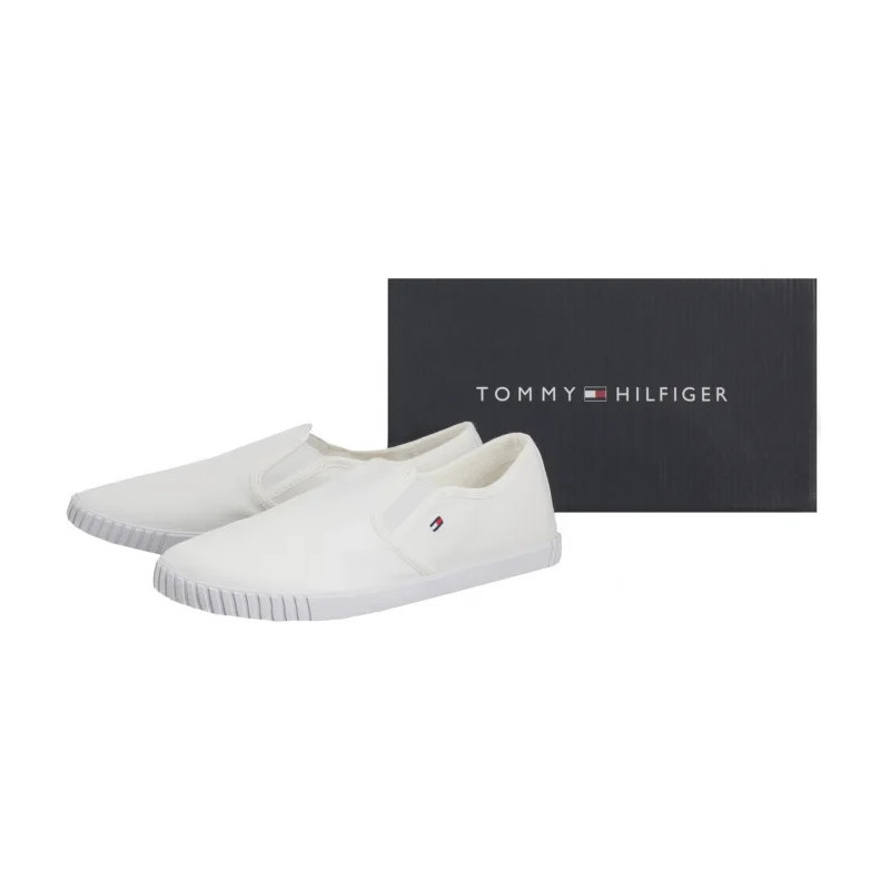 Tommy Hilfiger Canvas Slip-On Sneaker White FW0FW08640 YBS (TH1315-a) kingad
