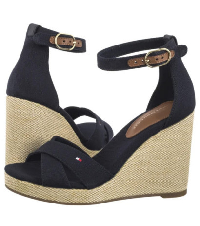 Tommy Hilfiger Flag High Wedge Espad Crisscross Space Blue FW0FW08661 DW6 (TH1329-a) kingad