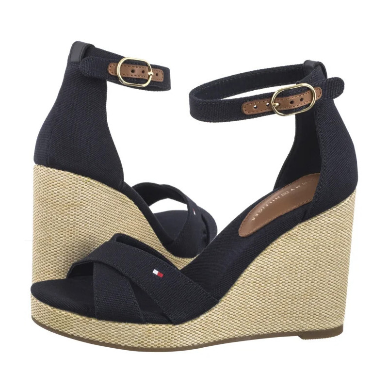 Tommy Hilfiger Flag High Wedge Espad Crisscross Space Blue FW0FW08661 DW6 (TH1329-a) kingad