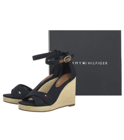 Tommy Hilfiger Flag High Wedge Espad Crisscross Space Blue FW0FW08661 DW6 (TH1329-a) kingad
