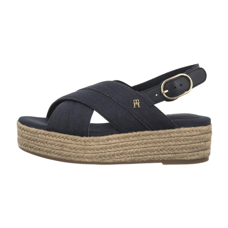 Tommy Hilfiger Denim Espadrille Platform Sandal Space Blue FW0FW08669 DW6 (TH1333-b) kingad