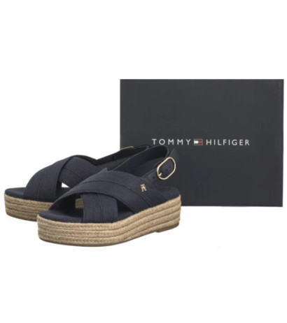 Tommy Hilfiger Denim Espadrille Platform Sandal Space Blue FW0FW08669 DW6 (TH1333-b) kingad