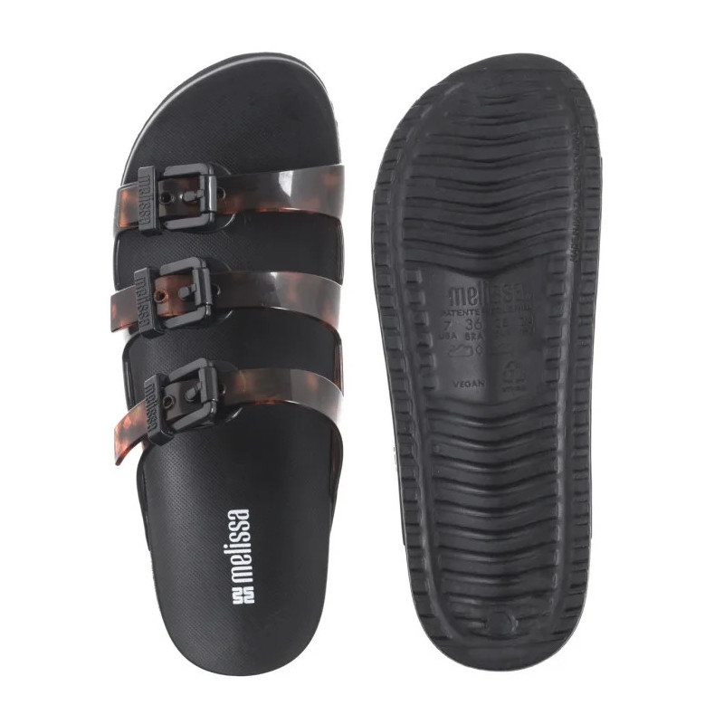 Melissa Cozy Stripes AD 35943/BC962 Black/Clear Tortoise (ML360-b) Naiste kingad/klappide klapid