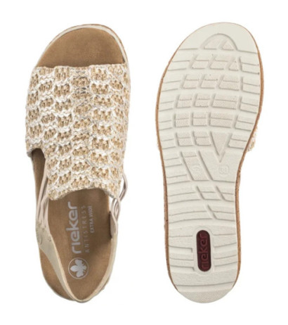Rieker Beżowe 62741-60 Beige (RI256-b) kingad