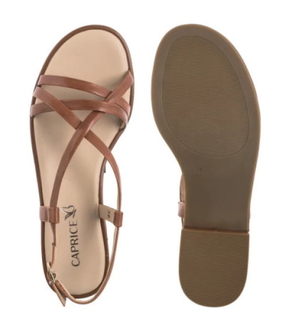 Caprice Brązowe 9-28100-44 303 Cognac Nappa (CP438-b) sandaalid