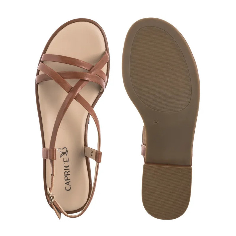 Caprice Brązowe 9-28100-44 303 Cognac Nappa (CP438-b) sandaalid