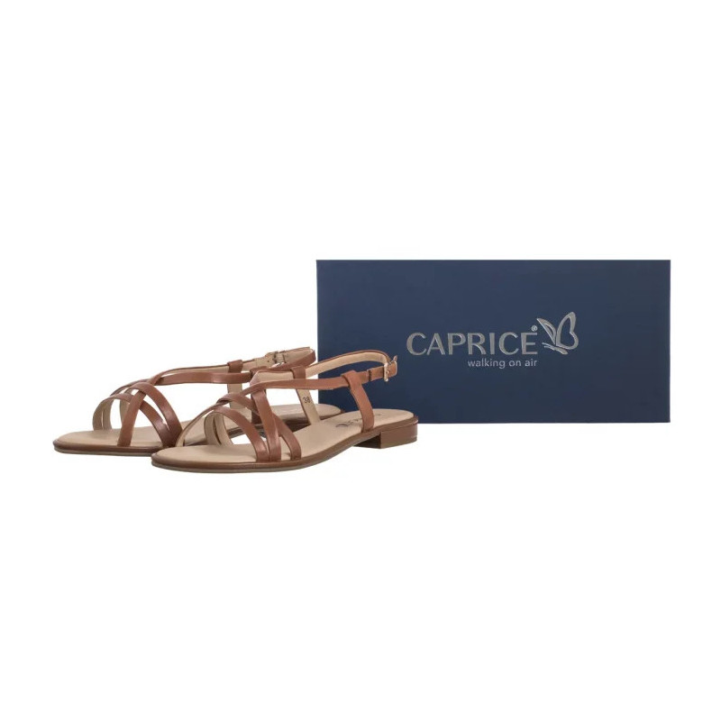 Caprice Brązowe 9-28100-44 303 Cognac Nappa (CP438-b) sandaalid