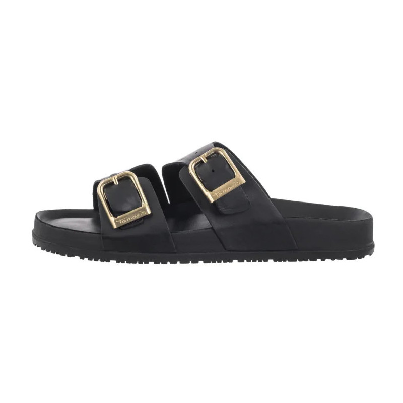 Tamaris Czarne 1-27500-44 003 Black Leather (TM539-a) Naiste kingad/klappide klapid