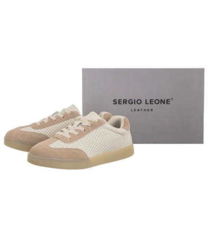 Sergio Leone Jasnobeżowe Ażurowe SP 118 (SL568-a) kingad