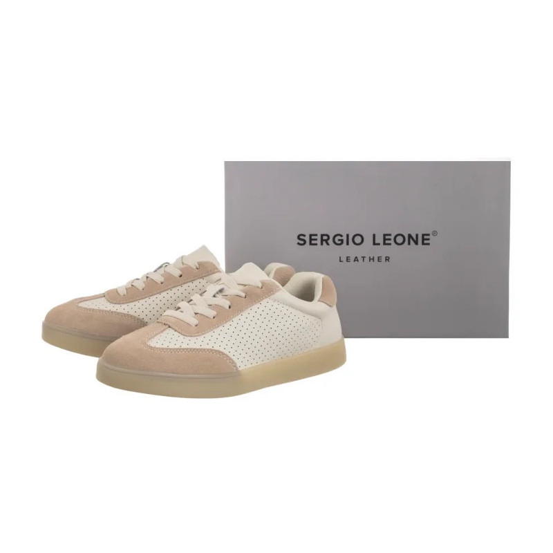 Sergio Leone Jasnobeżowe Ażurowe SP 118 (SL568-a) kingad