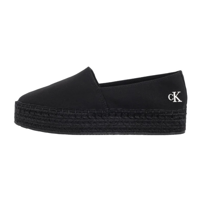 Calvin Klein Flatform Espadrille Mg/Hdw Triple Black YW0YW01737 0GJ (CK656-a) kingad