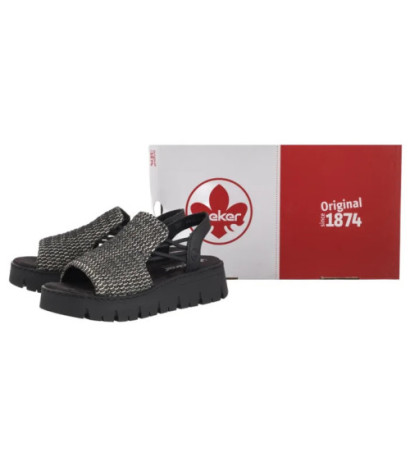 Rieker Czarne V1051-00 Black (RI265-a) kingad