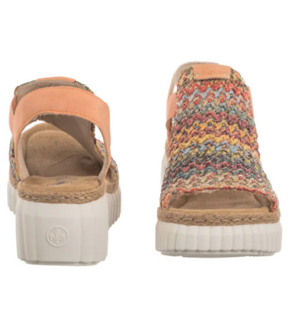 Rieker Pomarańczowe 69172-92 Multi (RI268-b) kingad