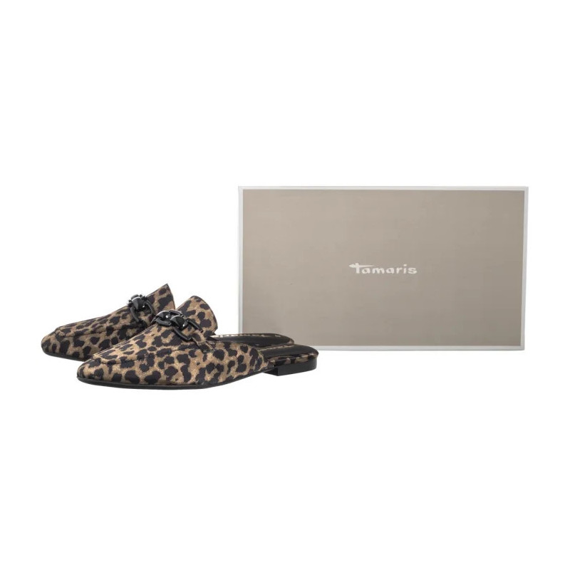 Tamaris Brązowe 1-27303-44 360 Leopard (TM547-a) Naiste kingad/klappide klapid