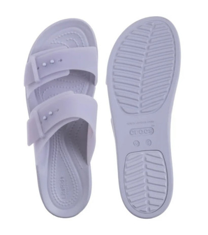 Crocs Brooklyn Buckle Frosted Low Wedge Purple Moon 210980-5BR (CR368-a) kingad